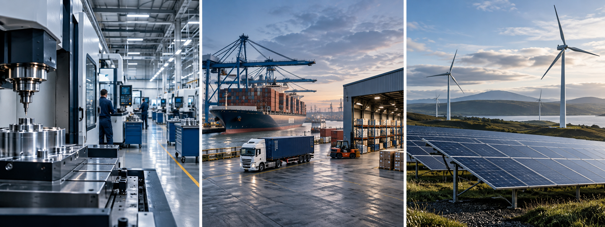 UK industry, logistics and renewable energy businesses