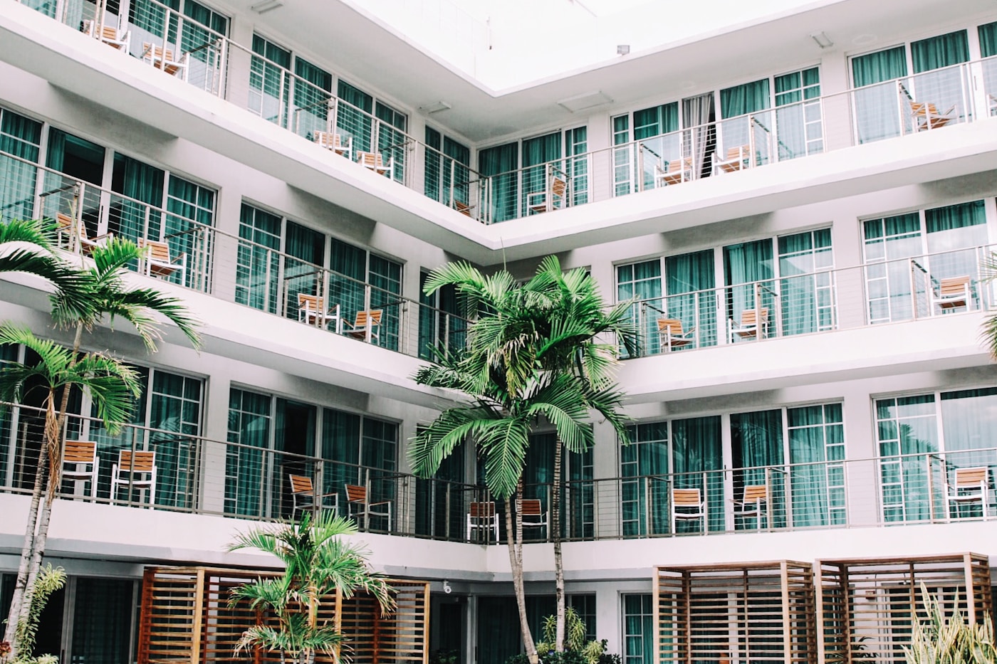 Modern multi-storey hotel building